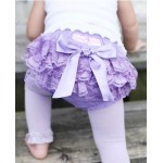 Lavender Ruffled Tights Leggings RuffleButts 